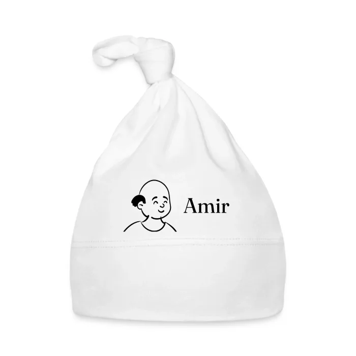 Bonnet bébé personnalisé au prénom Amir