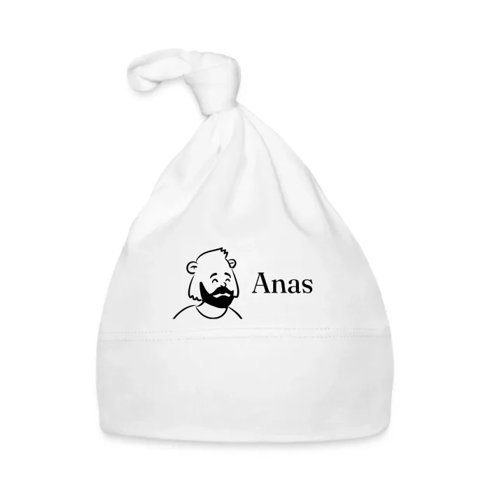 Bonnet bébé personnalisé au prénom Anas