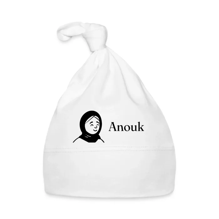 Bonnet bébé personnalisé au prénom Anouk