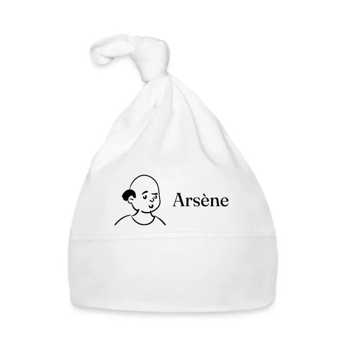 Bonnet bébé personnalisé au prénom Arsène