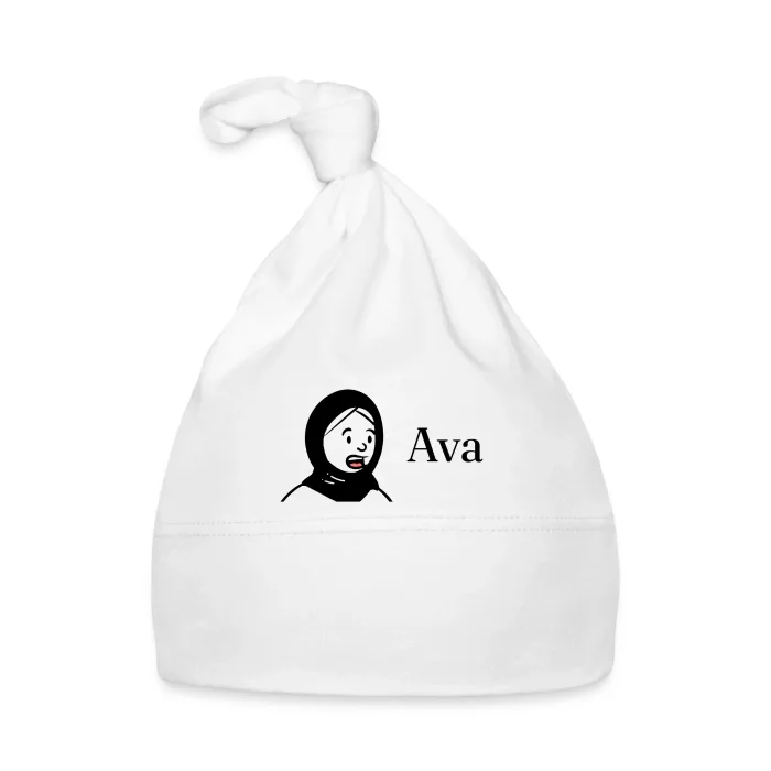 Bonnet bébé personnalisé au prénom Ava