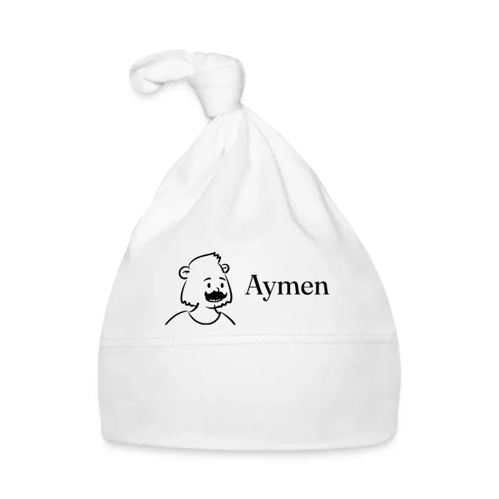 Bonnet bébé personnalisé au prénom Aymen