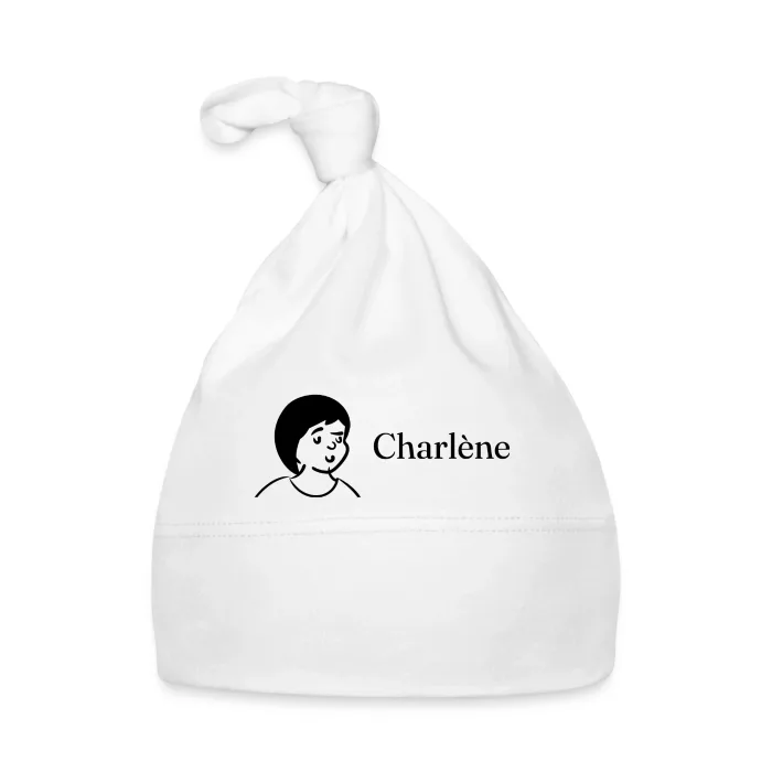 Bonnet bébé personnalisé au prénom Charlène