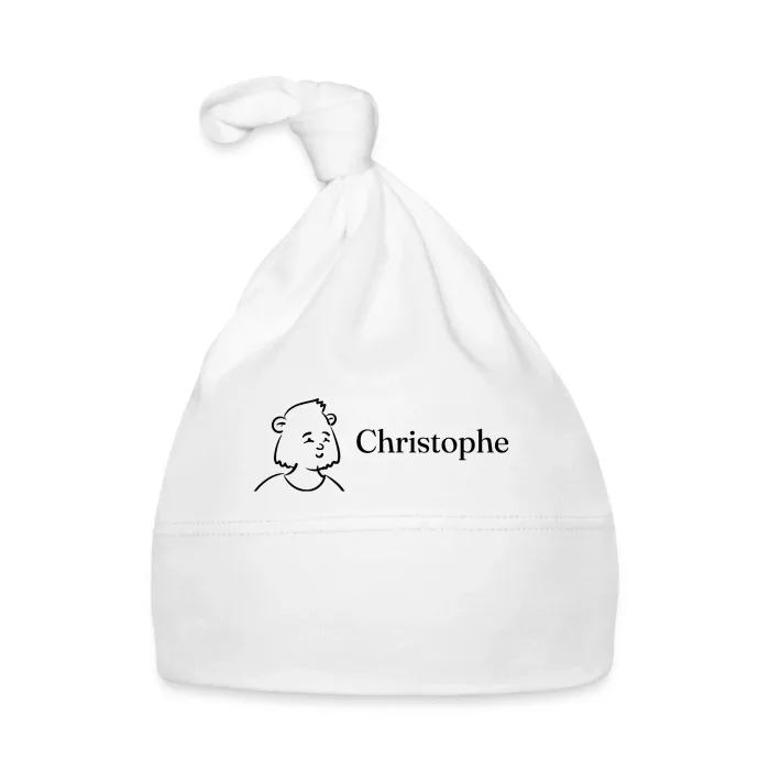 Bonnet bébé personnalisé au prénom Christophe