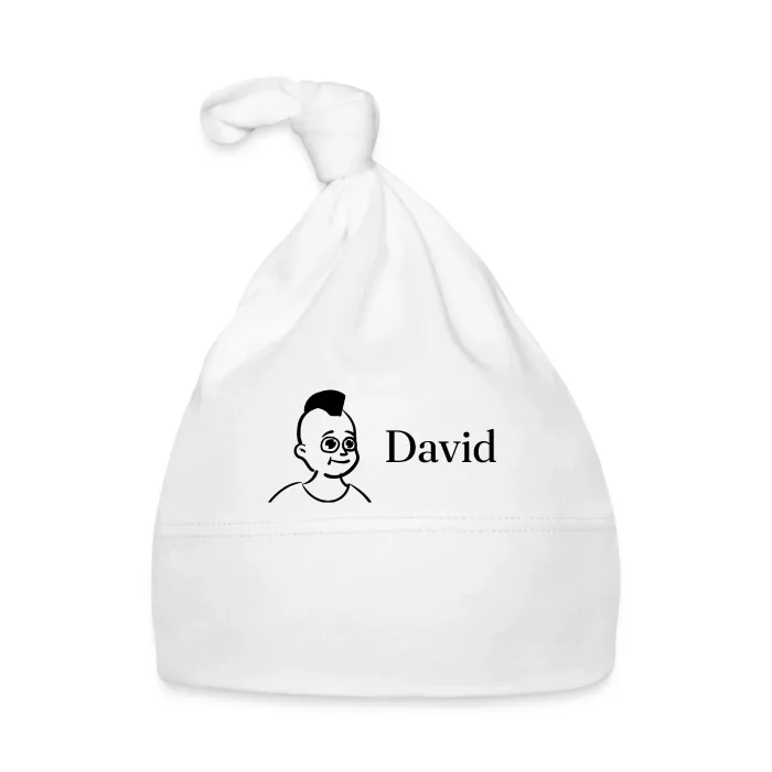 Bonnet bébé personnalisé au prénom David