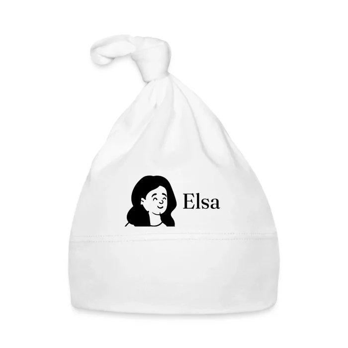 Bonnet bébé personnalisé au prénom Elsa