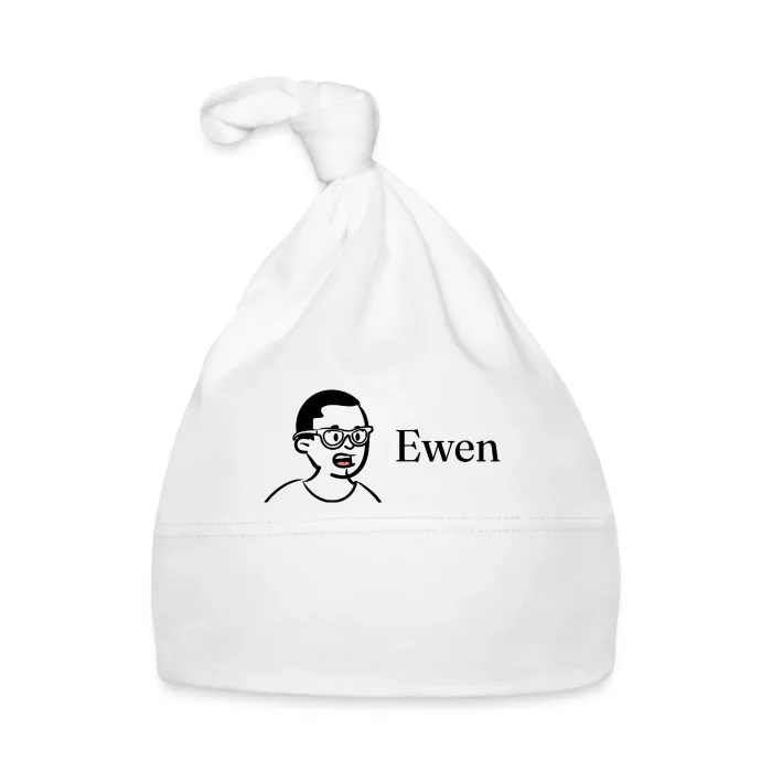 Bonnet bébé personnalisé au prénom Ewen