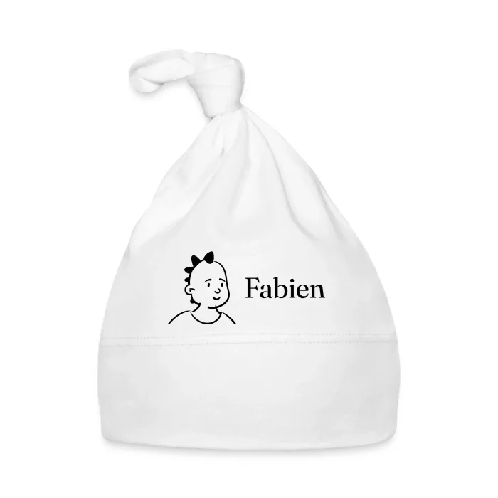 Bonnet bébé personnalisé au prénom Fabien