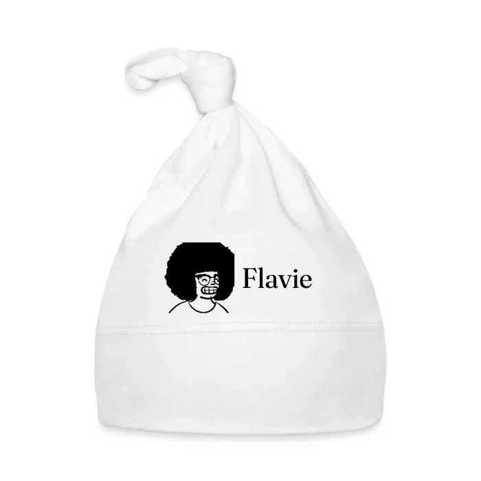 Bonnet bébé personnalisé au prénom Flavie