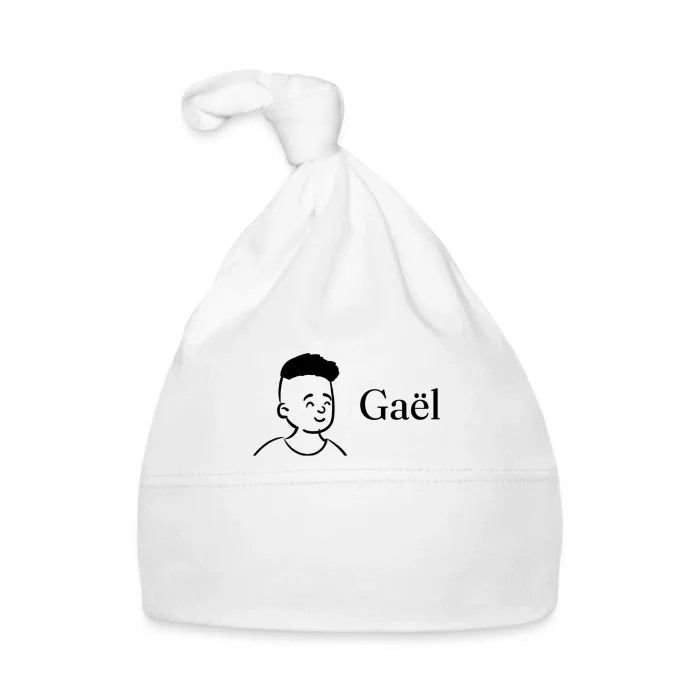 Bonnet bébé personnalisé au prénom Gaël