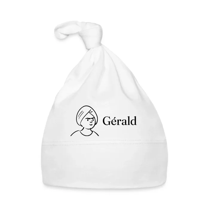 Bonnet bébé personnalisé au prénom Gérald