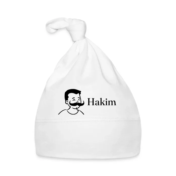 Bonnet bébé personnalisé au prénom Hakim