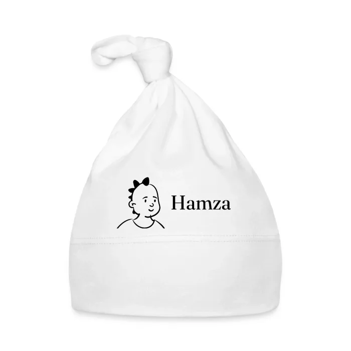 Bonnet bébé personnalisé au prénom Hamza