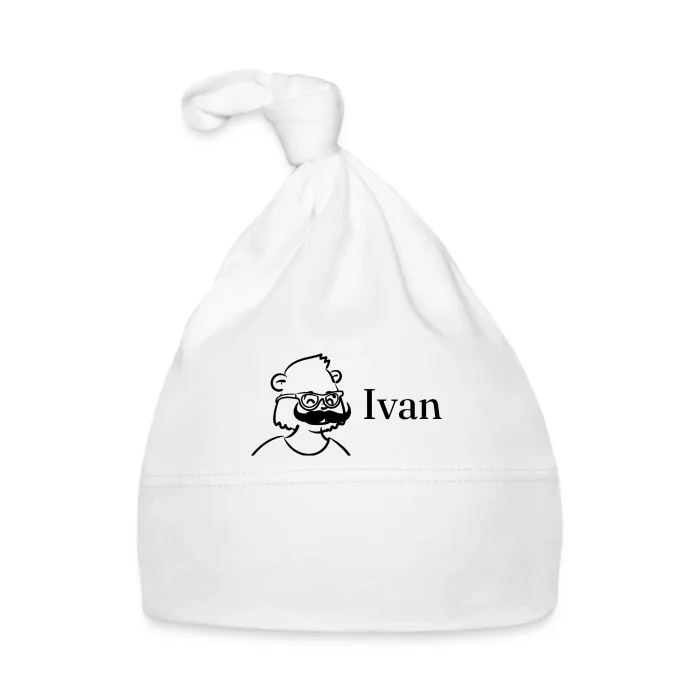 Bonnet bébé personnalisé au prénom Ivan