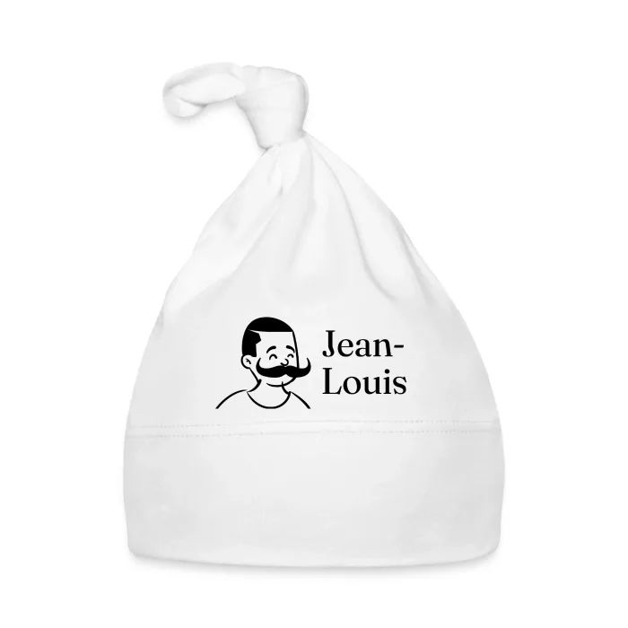 Bonnet bébé personnalisé au prénom Jean-Louis