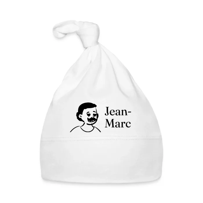 Bonnet bébé personnalisé au prénom Jean-Marc