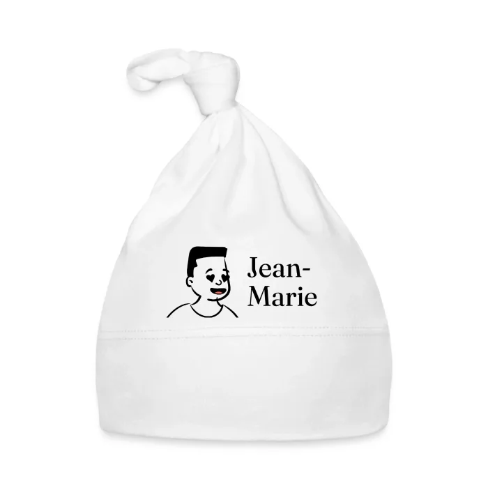 Bonnet bébé personnalisé au prénom Jean-Marie