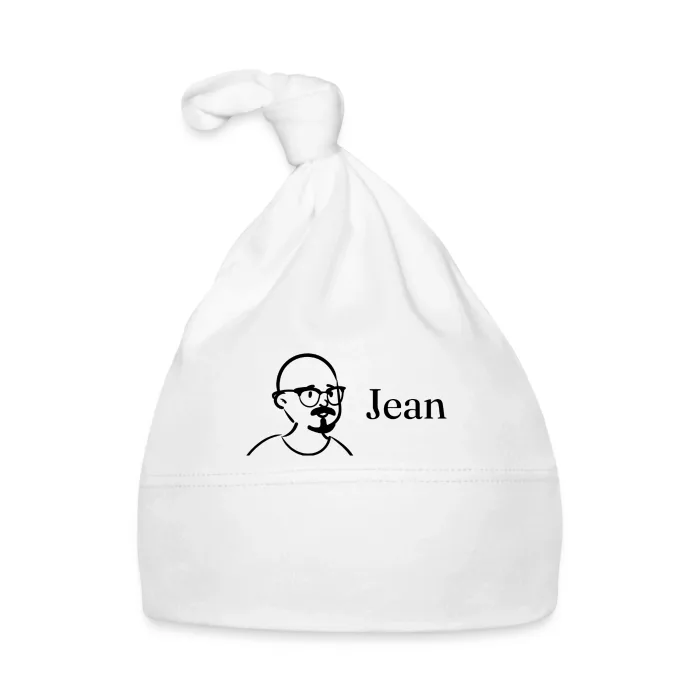 Bonnet bébé personnalisé au prénom Jean