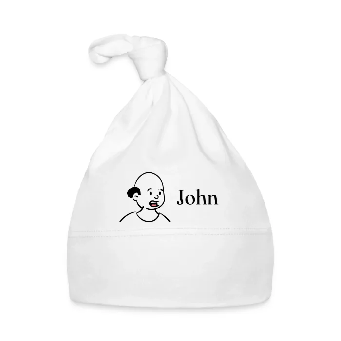 Bonnet bébé personnalisé au prénom John