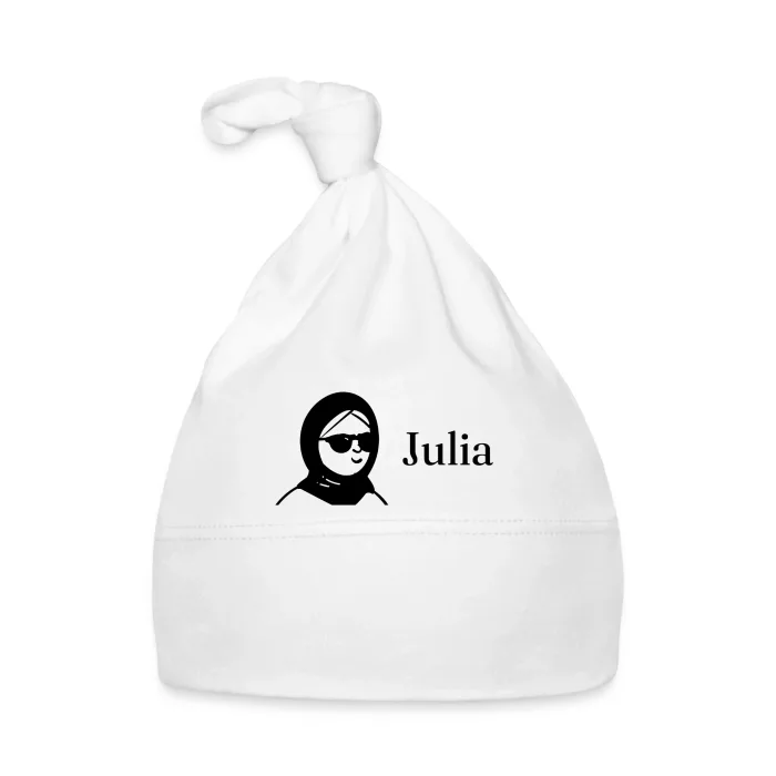 Bonnet bébé personnalisé au prénom Julia
