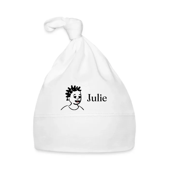 Bonnet bébé personnalisé au prénom Julie