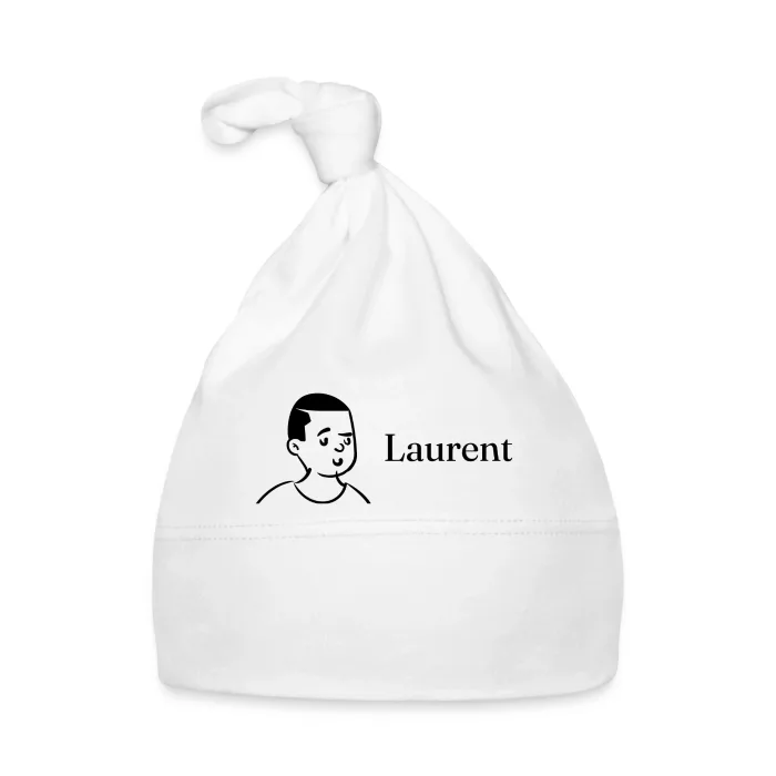 Bonnet bébé personnalisé au prénom Laurent