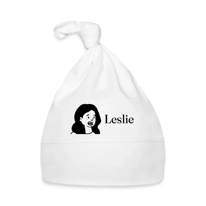 Bonnet bébé personnalisé au prénom Leslie