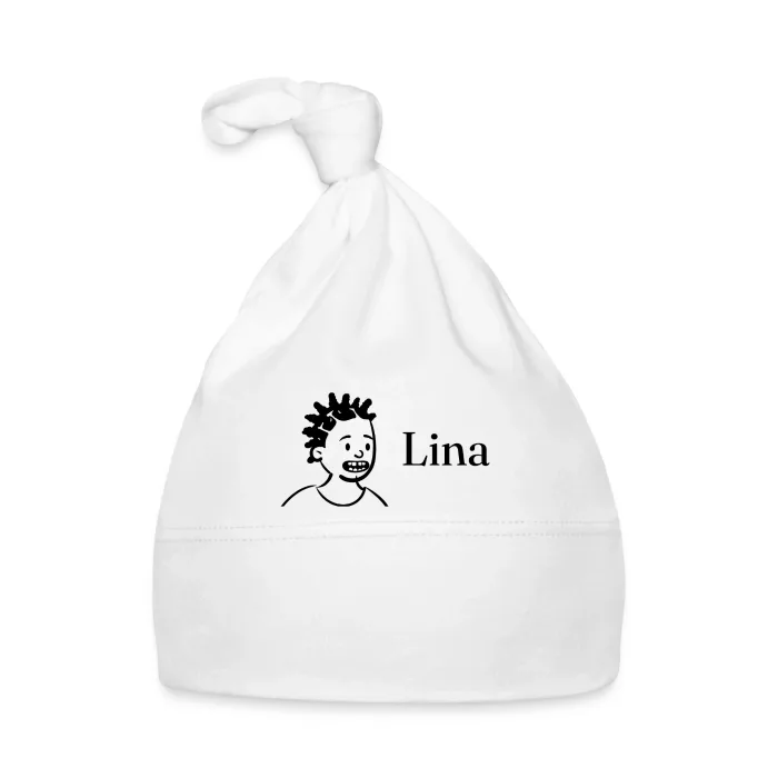 Bonnet bébé personnalisé au prénom Lina
