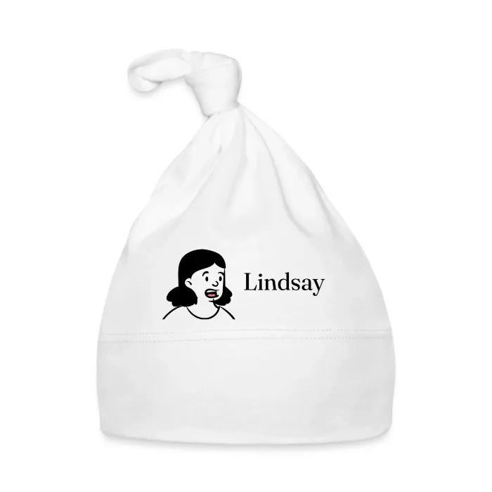Bonnet bébé personnalisé au prénom Lindsay