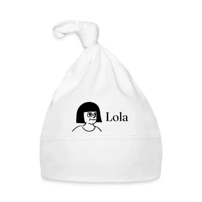 Bonnet bébé personnalisé au prénom Lola
