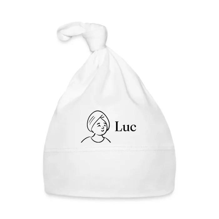 Bonnet bébé personnalisé au prénom Luc