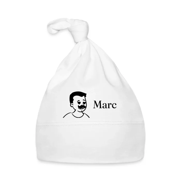 Bonnet bébé personnalisé au prénom Marc