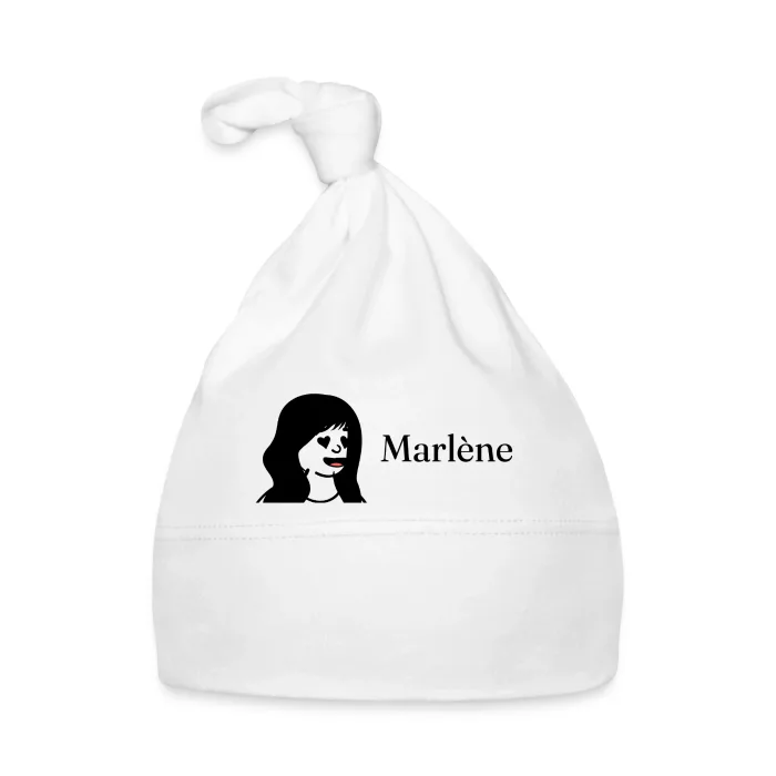 Bonnet bébé personnalisé au prénom Marlène