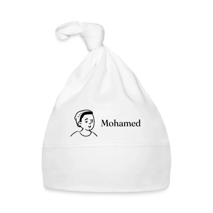 Bonnet bébé personnalisé au prénom Mohamed