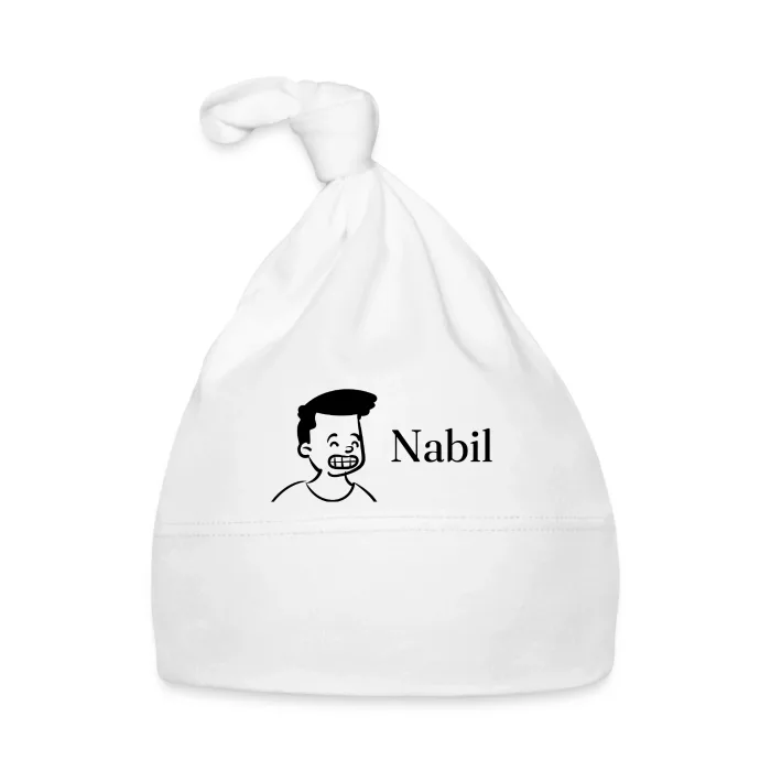 Bonnet bébé personnalisé au prénom Nabil