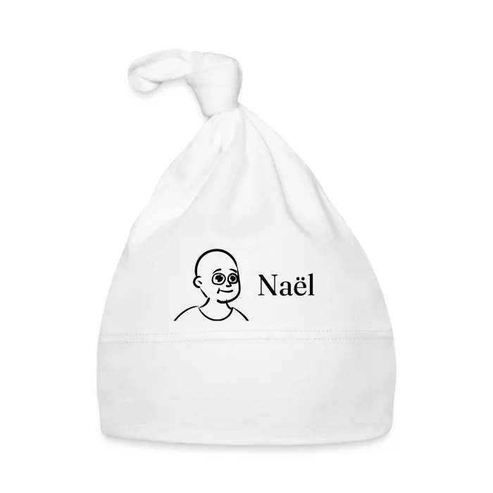 Bonnet bébé personnalisé au prénom Naël