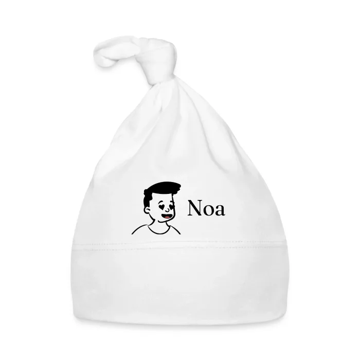 Bonnet bébé personnalisé au prénom Noa