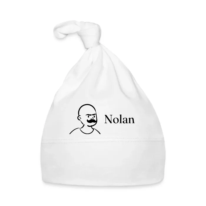 Bonnet bébé personnalisé au prénom Nolan