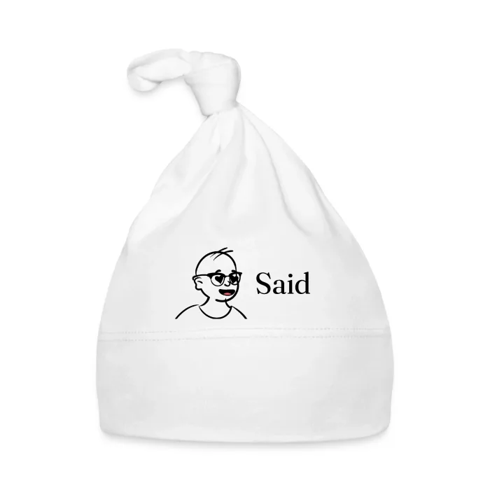 Bonnet bébé personnalisé au prénom Said