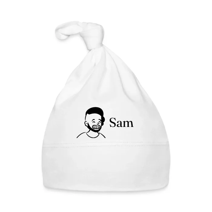 Bonnet bébé personnalisé au prénom Sam