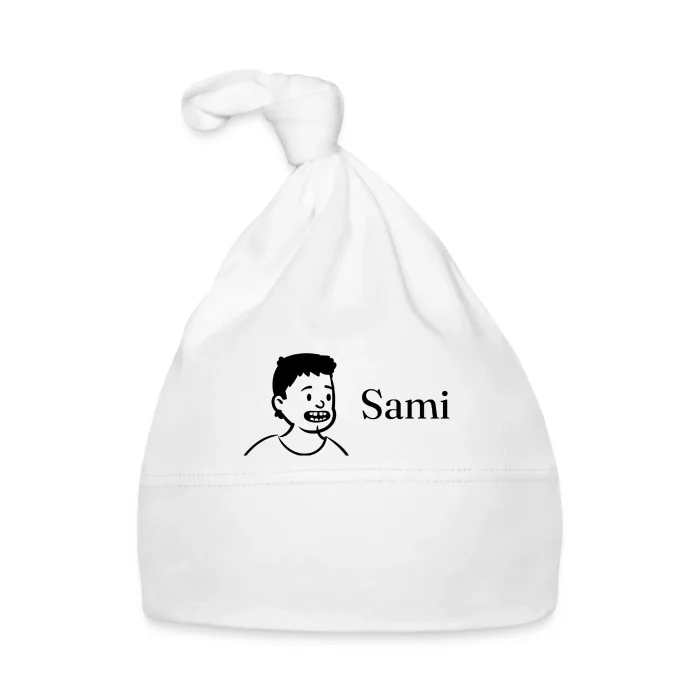 Bonnet bébé personnalisé au prénom Sami
