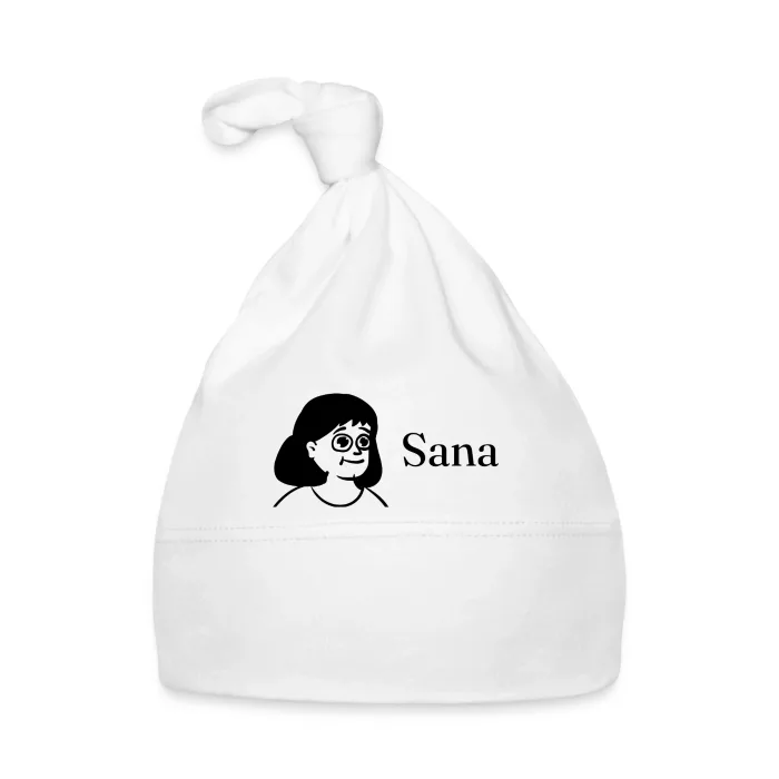 Bonnet bébé personnalisé au prénom Sana