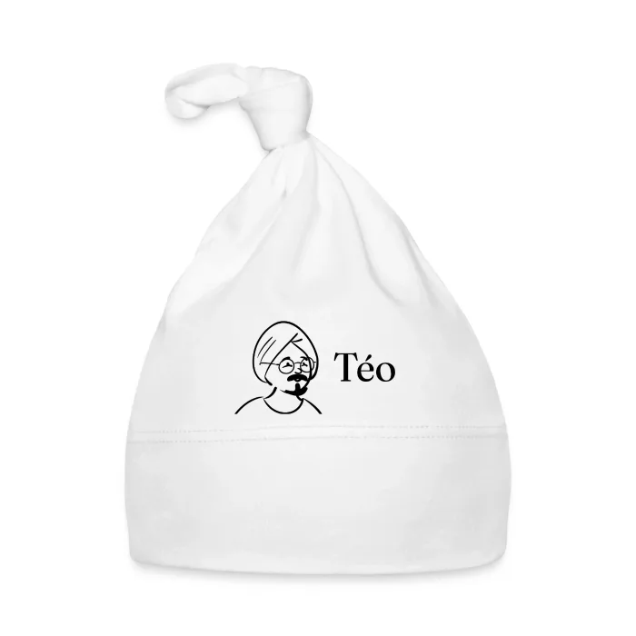 Bonnet bébé personnalisé au prénom Téo