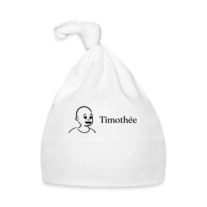 Bonnet bébé personnalisé au prénom Timothée