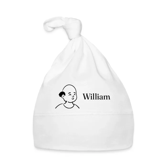 Bonnet bébé personnalisé au prénom William