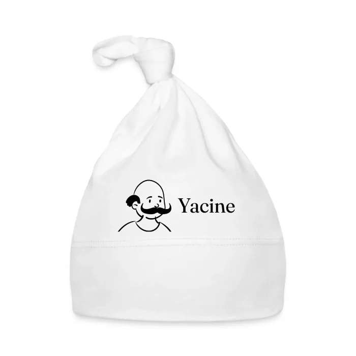 Bonnet bébé personnalisé au prénom Yacine