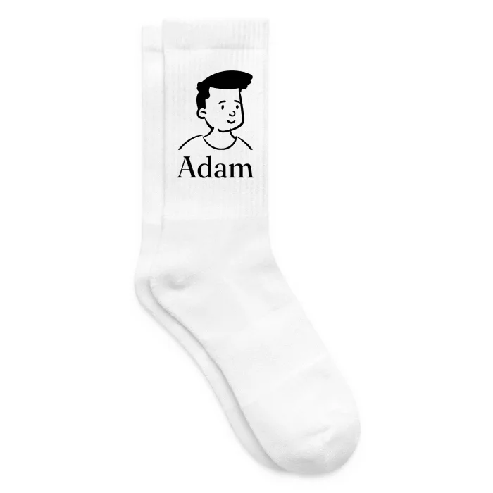 Chaussettes personnalisées au prénom Adam