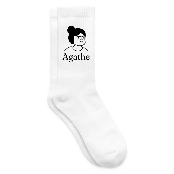 Chaussettes personnalisées au prénom Agathe