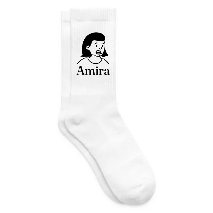 Chaussettes personnalisées au prénom Amira