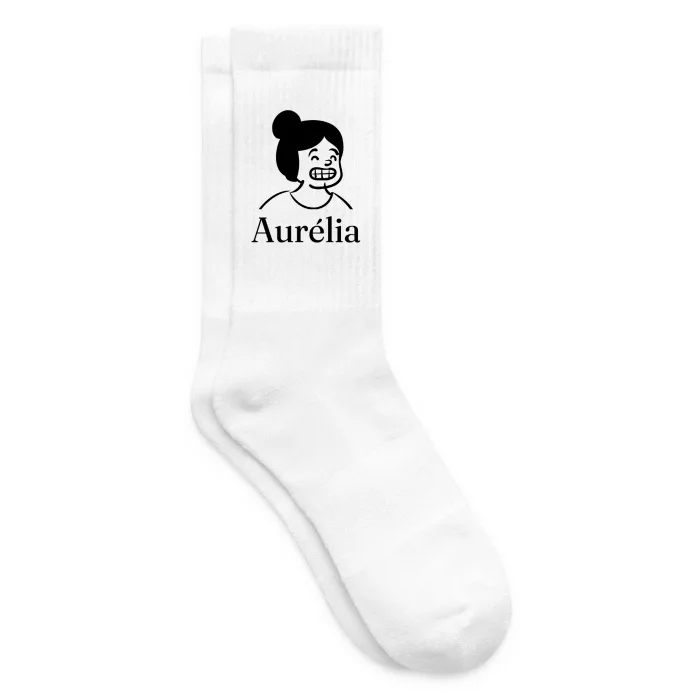 Chaussettes personnalisées au prénom Aurélia